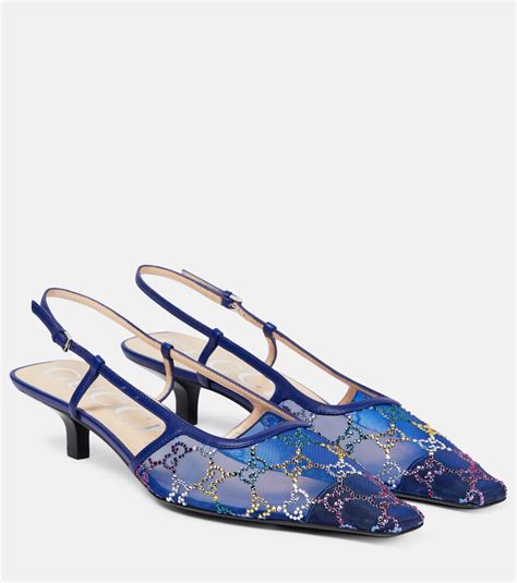 womens gucci shoes blue pumps|gucci slingback pumps.